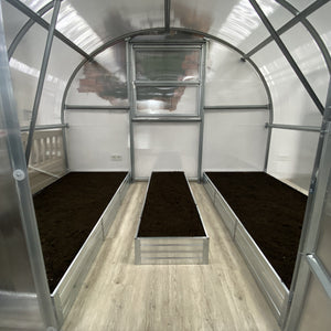 Raised Bed Set for 9.8 ft Wide Greenhouse 1