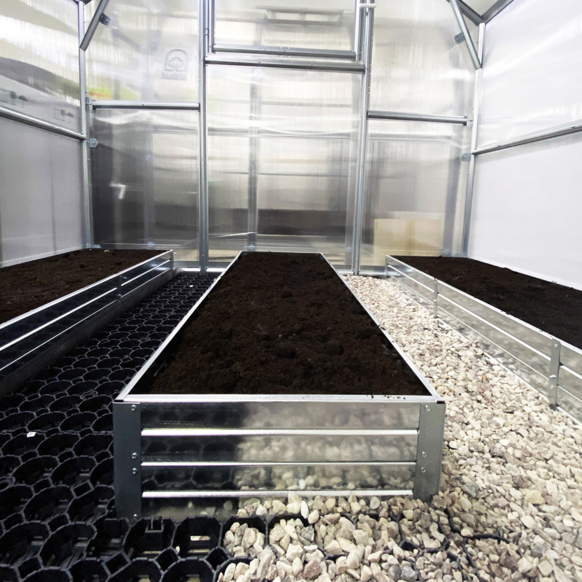 Raised Bed Set for 7.7 - 8.2 ft Wide Greenhouse