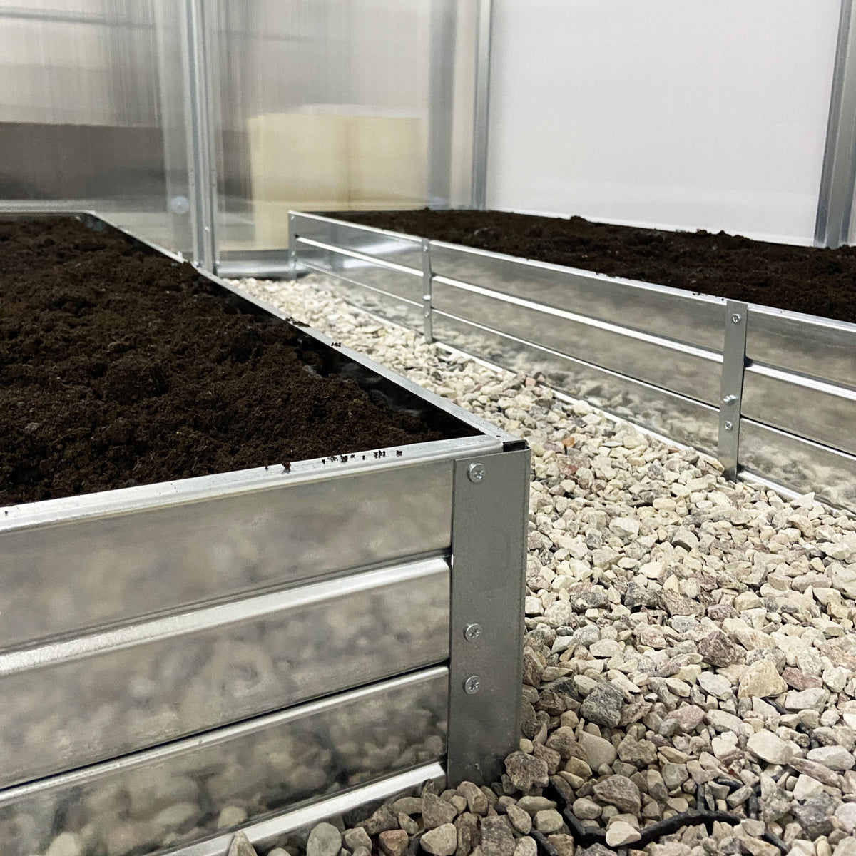 Raised Bed Set for 7.7 - 8.2 ft Wide Greenhouse