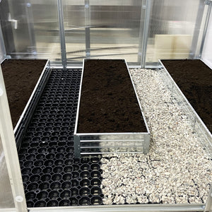 Raised Bed Set for 7.7 - 8.2 ft Wide Greenhouse 2