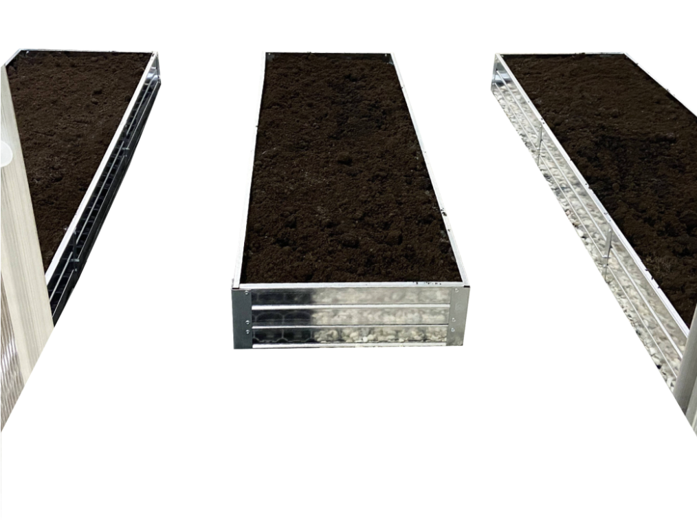 Raised Bed Set for 9.8 ft Wide Greenhouse